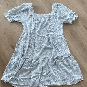 Carly Jean Floral Square Neck Tiered Dress